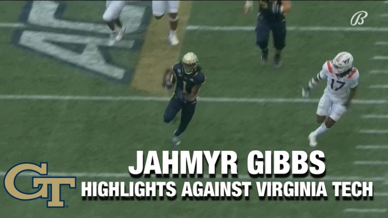 Georgia Tech RB Jahmyr Gibbs Highlights Against Virginia Tech