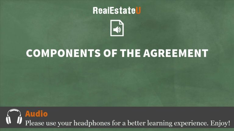 29.6 Components of the Agreement | Georgia Real Estate License | RealEstateU.tv