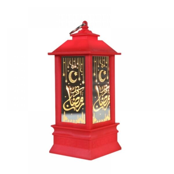 Ramadan Lantern Lamp LED Lights Ornaments Muslim Party Hanging Decor Festival Light for Muslim Islam (Built-in Electronics)